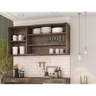 Armário Aéreo Triplo Bréscia 120 Cm Fumê