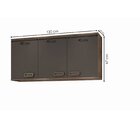 Armário Aéreo Triplo Bréscia 120 Cm Grafite