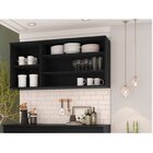 Armário Aéreo Triplo Bréscia 120 Cm Grafite