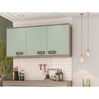 Armário Aéreo Triplo Bréscia 120 Cm Verde