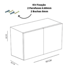 Armário Aéreo Trovarelli 2 Portas Madeirado