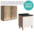 Armario Aereo Vidro Balcao 2p 80cm Mdf Kali Nicioli