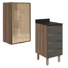 Armario Aereo Vidro Balcao 4g 40 Cm Mdf Kali Nicioli