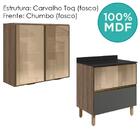 Armario Aereo Vidro Balcao 80 Cm Mdf Kali Nicioli