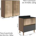 Armario Aereo Vidro Balcao 80 Cm Mdf Kali Nicioli