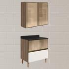 Armario Aereo Vidro Balcao 80 Cm Mdf Kali Nicioli