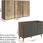 Armario Aereo Vidro Balcao Pia Mdf Kali Nicioli