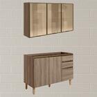 Armario Aereo Vidro Balcao Pia Mdf Kali Nicioli