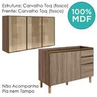 Armario Aereo Vidro Balcao Pia Mdf Kali Nicioli