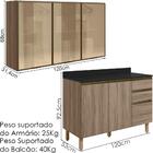 Armario Aereo Vidro Balcao Tampo Mdf Kali Nicioli