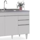 Armário Aéreo Virgínia E Balcão Com Pia 120cm Michigan Branco