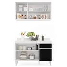 Armário Aéreo Virgínia E Balcão Com Tampo 120cm Arizona Branc