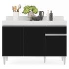 Armário Aéreo Virgínia E Balcão Com Tampo 120cm Arizona Branc