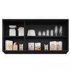 Armário Aéreo Virgínia E Balcão Com Tampo 120cm Arizona Preto