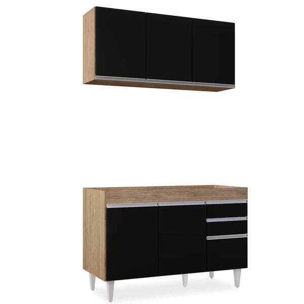 Armário Aéreo Virgínia E Balcão Para Pia 120cm Michigan Casta