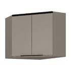 Armário Aéreo Visão Móveis Habitat Canto Oblíquo - Taupe