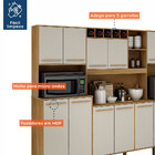 Armario Agata 13 Portas 2 Gavetas 5 Nichos Valdemoveis Cinamo