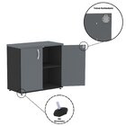 Armário Alto 02 Portas Pivotante 79,20cm X 73,50cm X 41,0cm P