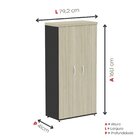 Armario Alto 02 Portas Pivotante 79,2cm X 161,1 Castanheira/p