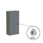 Armario Alto 02 Portas Pivotante 79,2cm X 161,1 Grafito/salvia