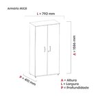 Armário Alto 02 Portas Pivotante Aa1600mx-31 Cinza/azul