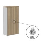 Armário Alto 02 Portas Pivotante Aa1600p25 Cinza/noce Natural