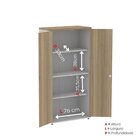 Armário Alto 02 Portas Pivotante Aa1600p25 Cinza/noce Natural