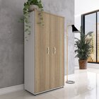 Armário Alto 02 Portas Pivotante Aa1600p25 Cinza/noce Natural