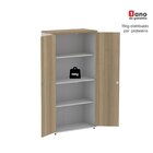 Armário Alto 02 Portas Pivotante Aa1600p25 Cinza/noce Natural