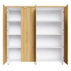 Armário Alto 158cm Duplo Com 4 Portas De Abrir E Puxadores Me