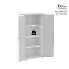 Armário Alto 2 Portas 159,6x79,2x41 Cm Pivotante Branco/cinza