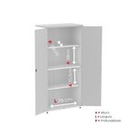 Armário Alto 2 Portas 159,6x79,2x41 Cm Pivotante Branco/cinza