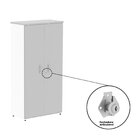 Armário Alto 2 Portas 159,6x79,2x41 Cm Pivotante Branco/cinza