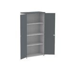 Armário Alto 2 Portas 159,6x79,2x41 Cm Pivotante Cinza/grafito