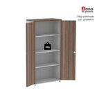 Armário Alto 2 Portas 159,6x79,2x41 Cm Pivotante Cinza/walnut