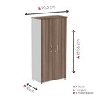 Armário Alto 2 Portas 159,6x79,2x41 Cm Pivotante Cinza/walnut