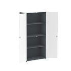 Armário Alto 2 Portas 159,6x79,2x41 Cm Pivotante Grafito/bran