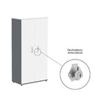 Armário Alto 2 Portas 159,6x79,2x41 Cm Pivotante Grafito/bran