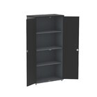 Armário Alto 2 Portas 159,6x79,2x42 Cm Pivotante Grafito/preto