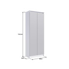 Armário Alto 2 Portas Branco/cinza M.com