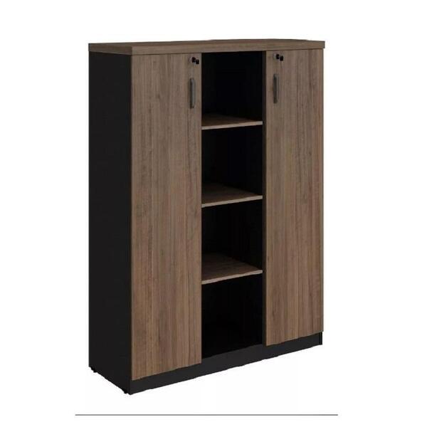 Armário Alto 2 Portas Com 3 Prateleiras Para Escritório