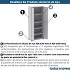 Armário Alto 2 Portas Pandin 80 Cm (largura) Inmetro Estrutur