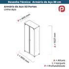 Armário Alto 2 Portas Pandin 80 Cm (largura) Inmetro Estrutur