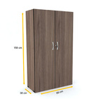 Armario Alto 2 Portas Pandin Maxxi - Walnut/preto