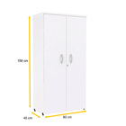 Armário Alto 2 Portas Pandin P25 - Branco