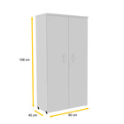 Armário Alto 2 Portas Pandin P25 - Cinza