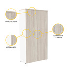 Armário Alto 2 Portas Pandin P25 - Nogueira/branco