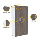 Armário Alto 2 Portas Pandin P25 - Walnut/branco