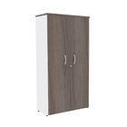 Armário Alto 2 Portas Pandin P25 - Walnut/branco
