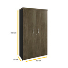 Armário Alto 2 Portas Pandin Pe40 - Imbuia